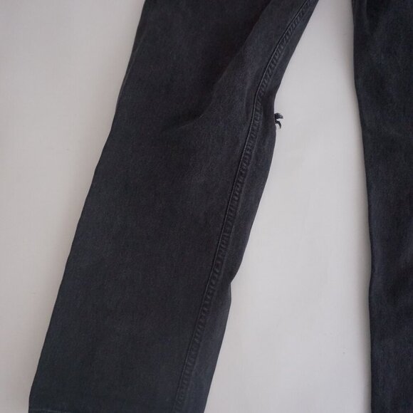 Agolde 90's Black Distressed 100% Cotton Button Fly Straight Leg Jean 26 - Picture 14 of 16